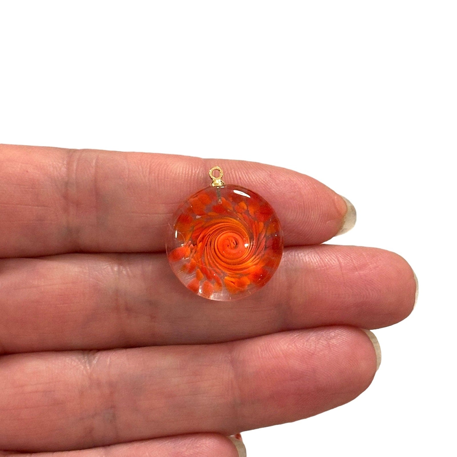 Hand Made Murano Glass Charm With 24Kt Gold Plated Pin