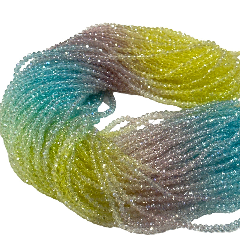 2mm Crystal rondelle beads strand 170 pcs, PBC2C105