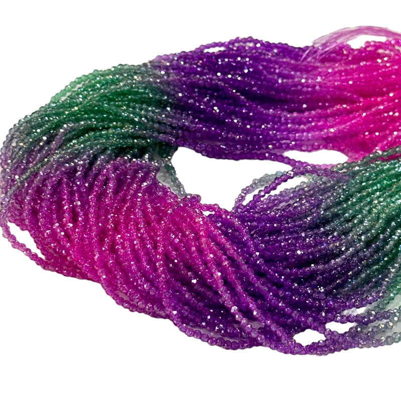 1mm Crystal rondelle beads strand 170 pcs, PBC1C46