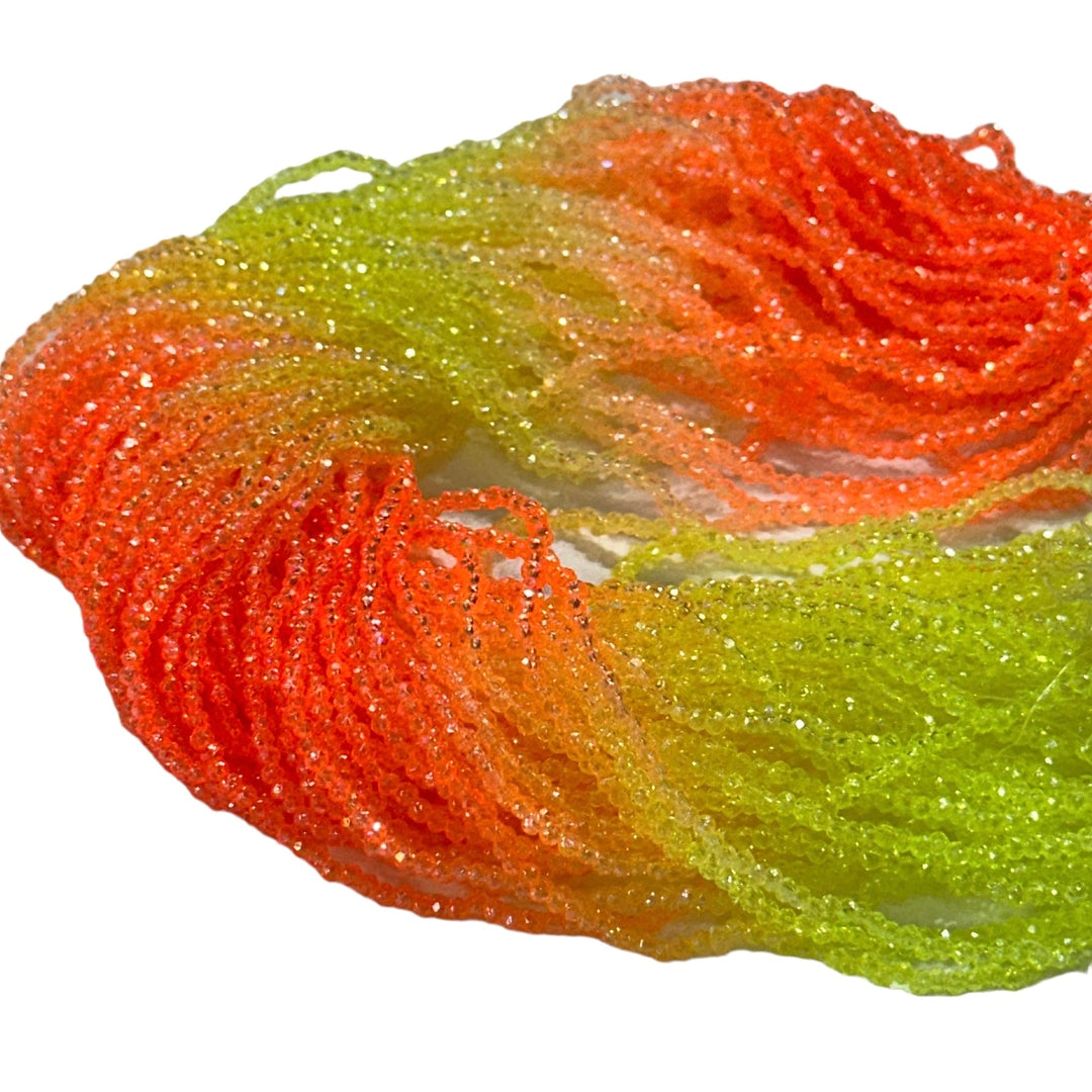 1mm Crystal rondelle beads strand 170 pcs, PBC1C50