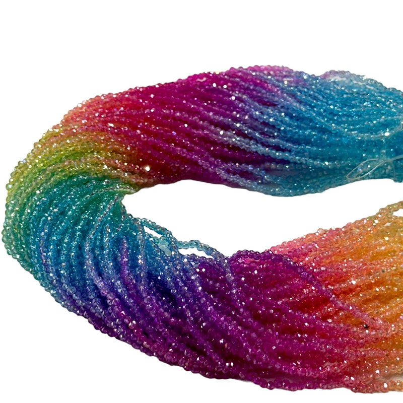 1mm Crystal rondelle beads strand 160 pcs, PBC1C66