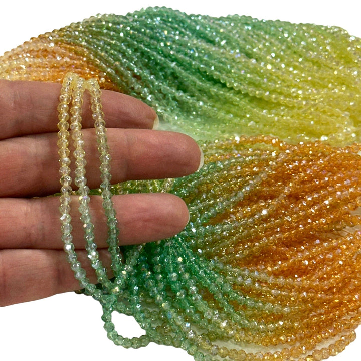 Crystal faceted rondelle 3mm Beads, PBC3C102