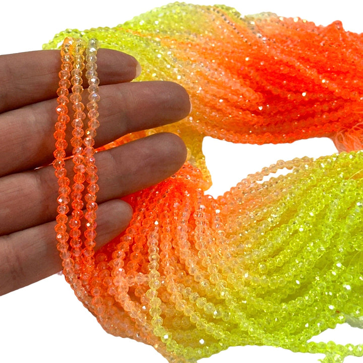2mm Crystal rondelle beads strand 170 pcs, PBC2C110