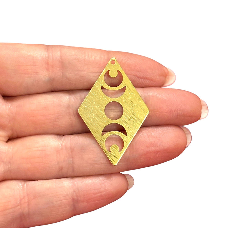 24Kt Gold Plated Phases of Moon Charm