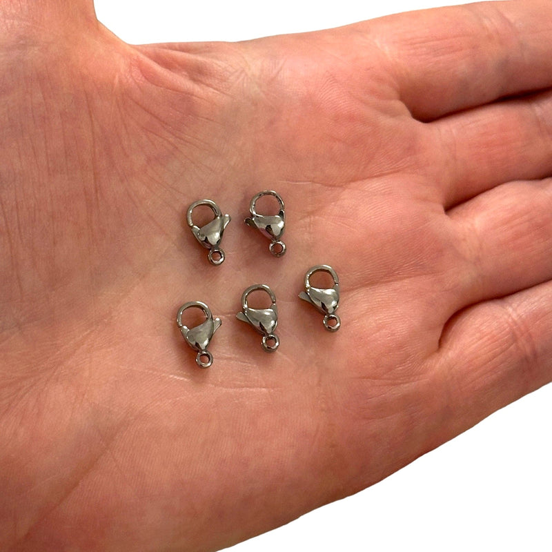 Stainless Steel 11mm Lobster Clasps, 5 pcs in a pack