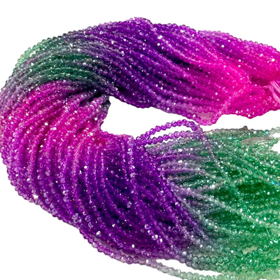 2mm Crystal rondelle beads strand 170 pcs, PBC2C111