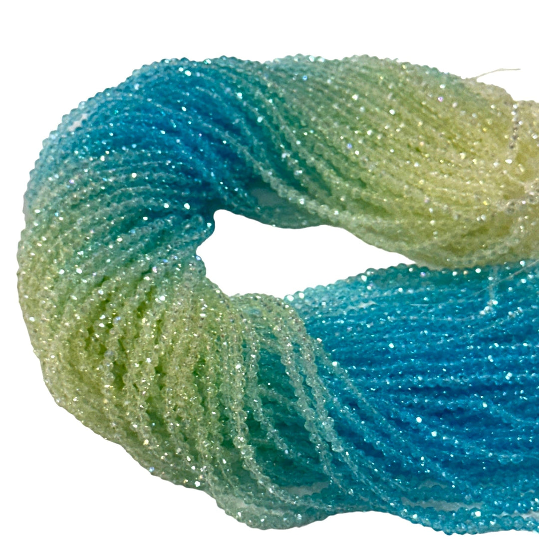 2mm Crystal rondelle beads strand 170 pcs, PBC2C98