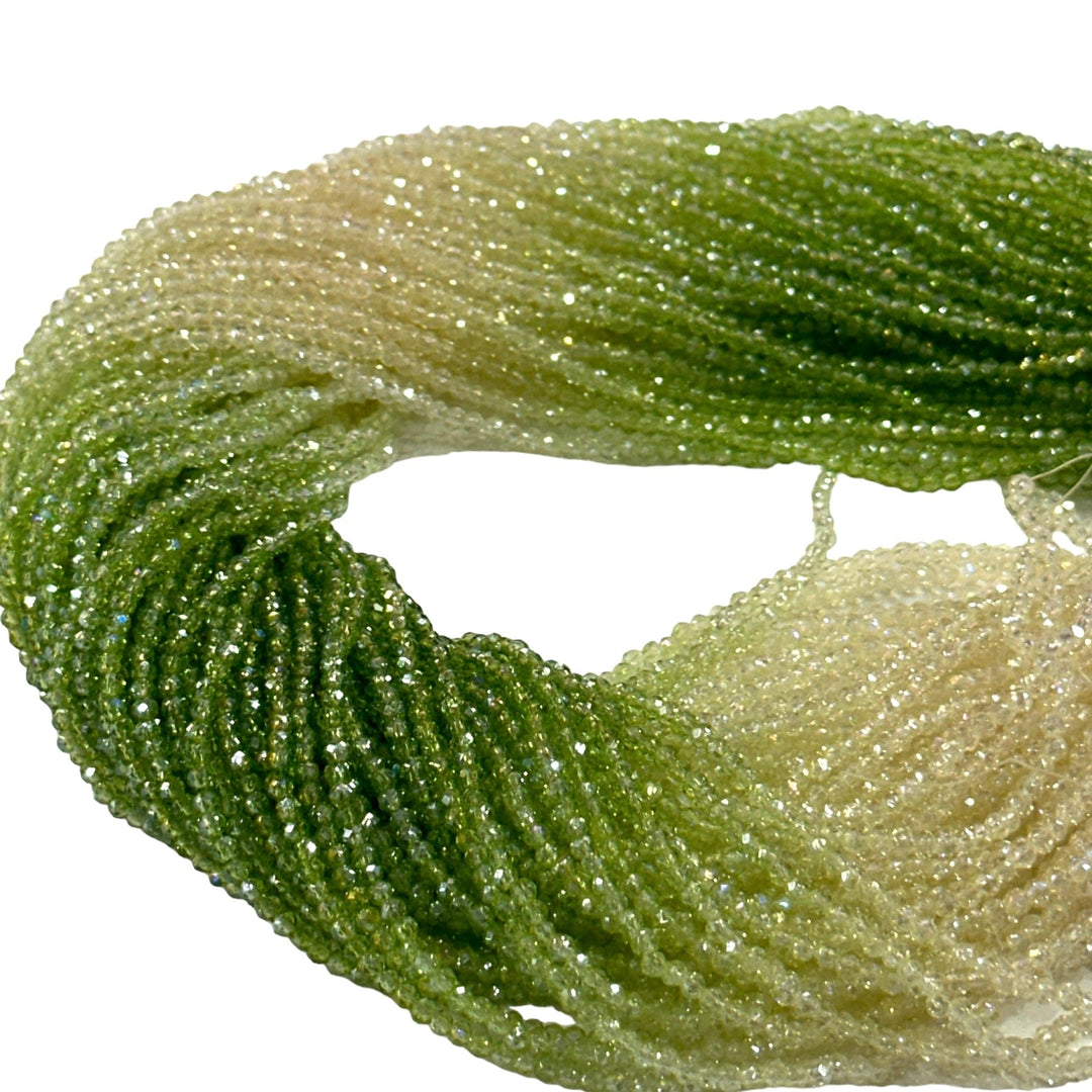 1mm Crystal rondelle beads strand 160 pcs, PBC1C75