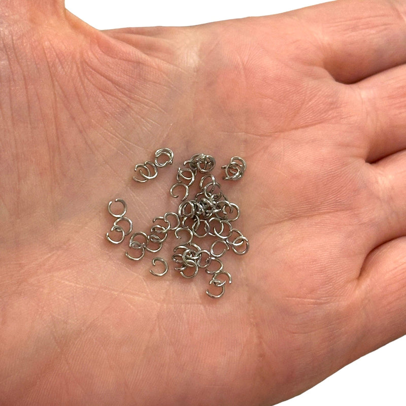 Stainless Steel 4mm Open Jump Rings, 10 pcs in a pack
