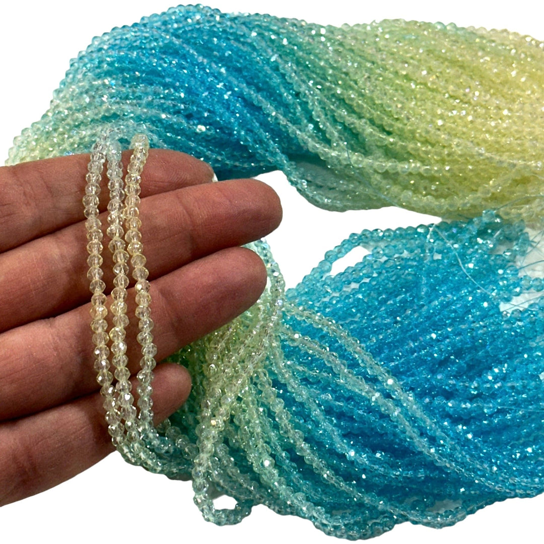 2mm Crystal rondelle beads strand 170 pcs, PBC2C98