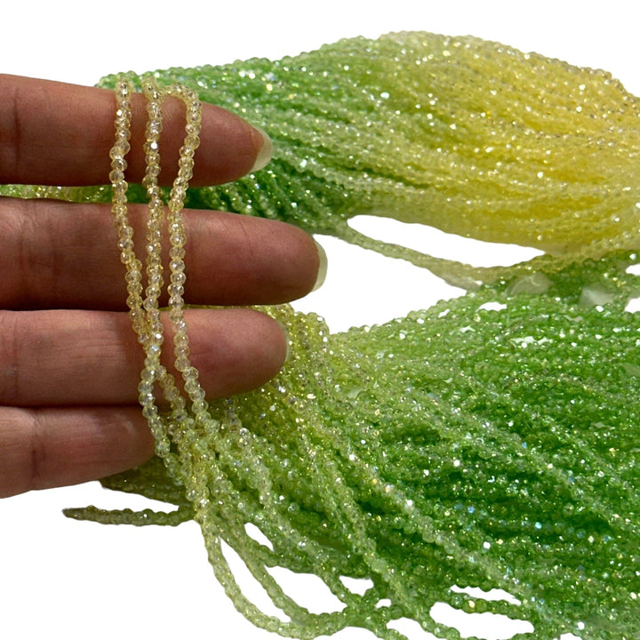 1mm Crystal rondelle beads strand 170 pcs, PBC1C47
