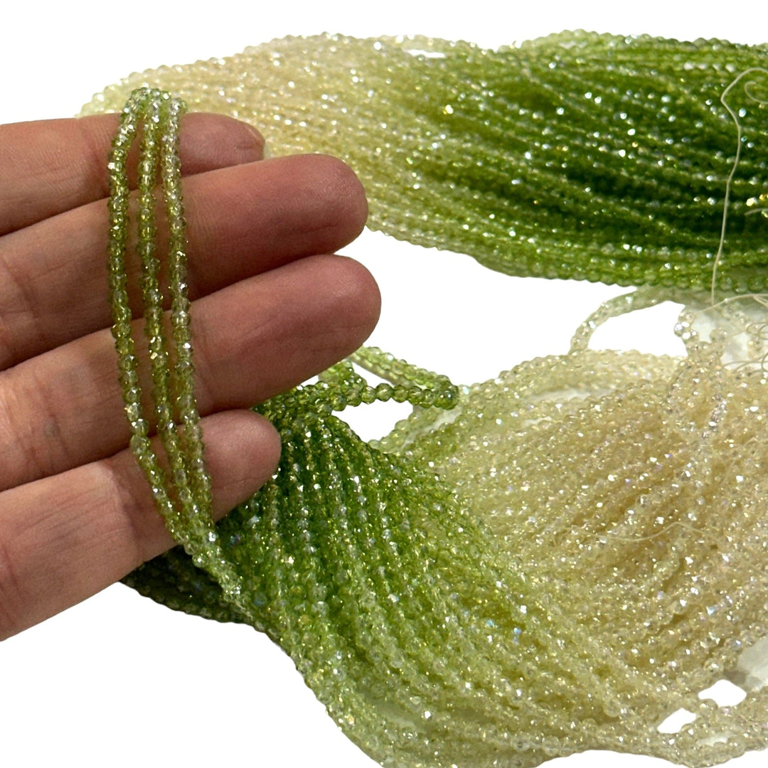 1mm Crystal rondelle beads strand 160 pcs, PBC1C75