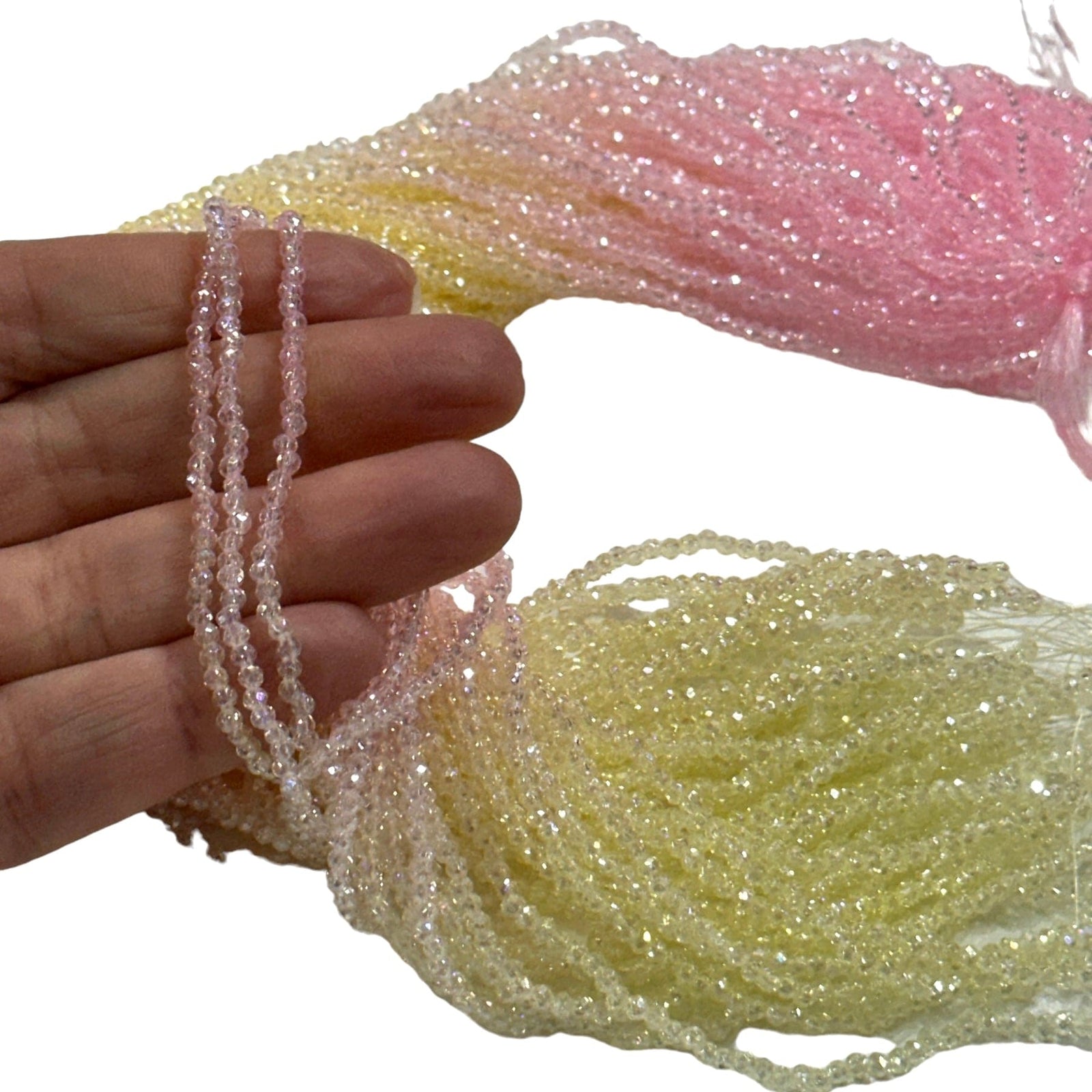 1mm Crystal rondelle beads strand 160 pcs, PBC1C79