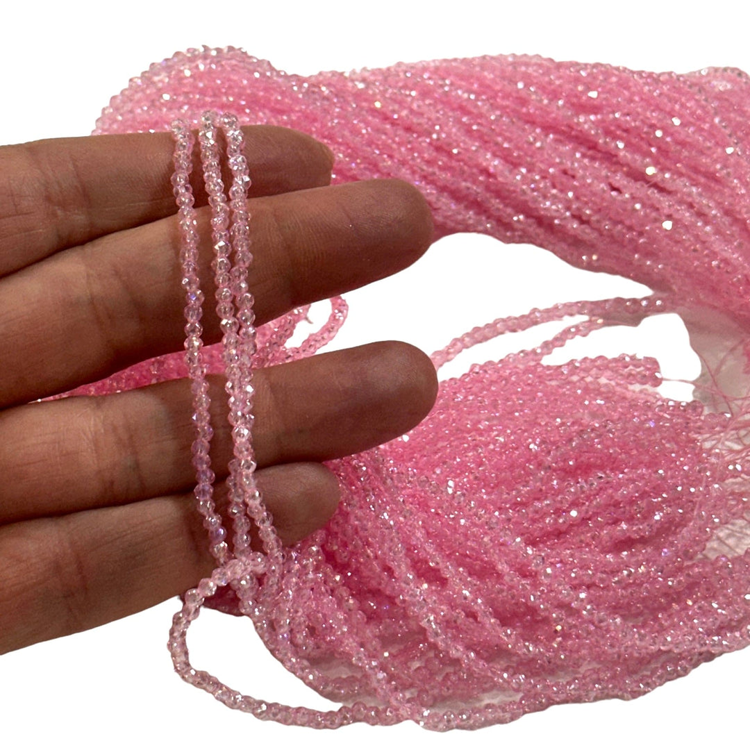 1mm Crystal rondelle beads strand 160 pcs, PBC1C85