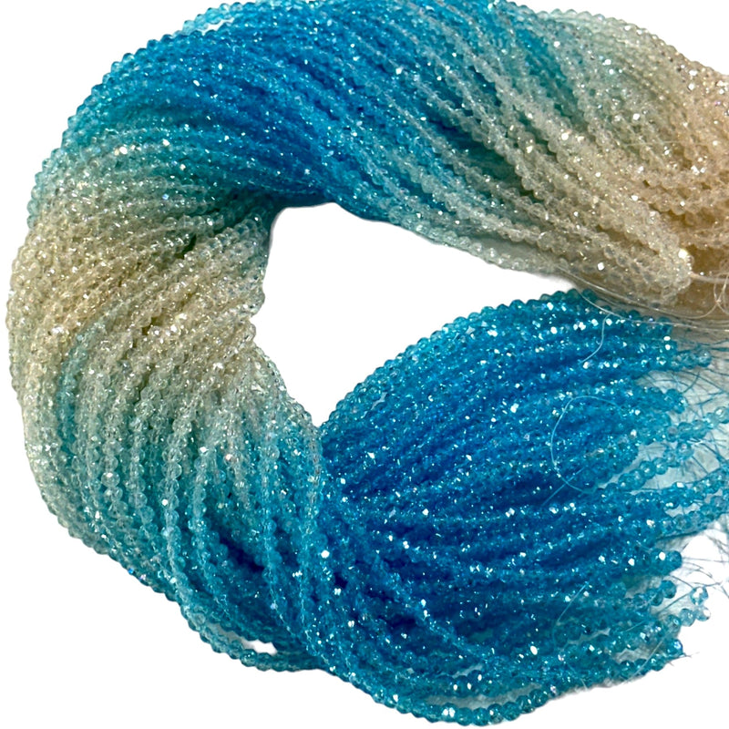 2mm Crystal rondelle beads strand 170 pcs, PBC2C100