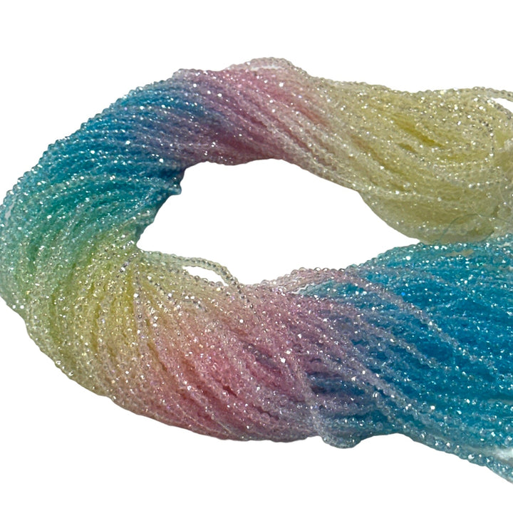 1mm Crystal rondelle beads strand 170 pcs, PBC1C56