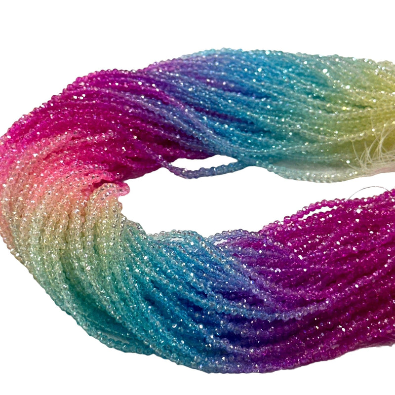 2mm Crystal rondelle beads strand 170 pcs, PBC2C103