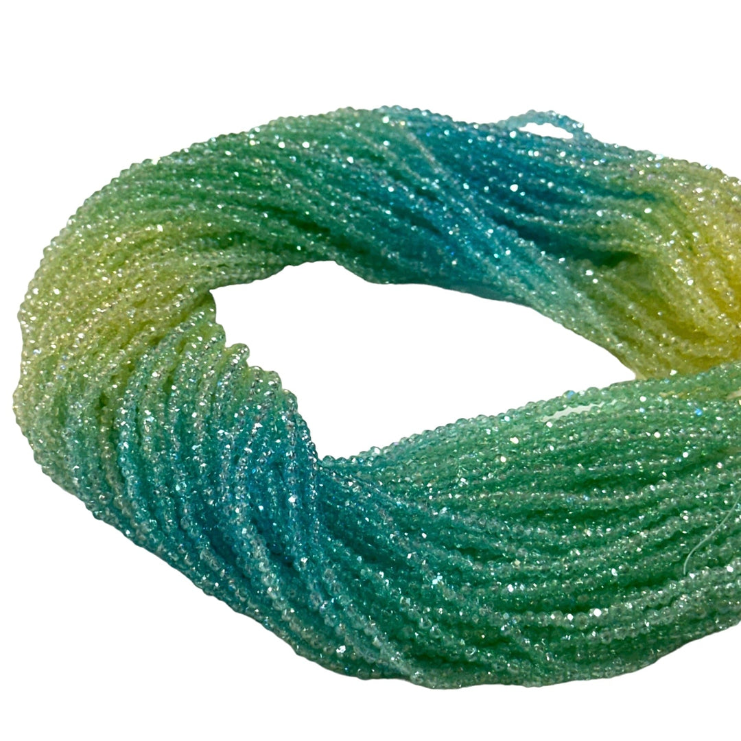 2mm Crystal rondelle beads strand 170 pcs, PBC2C117