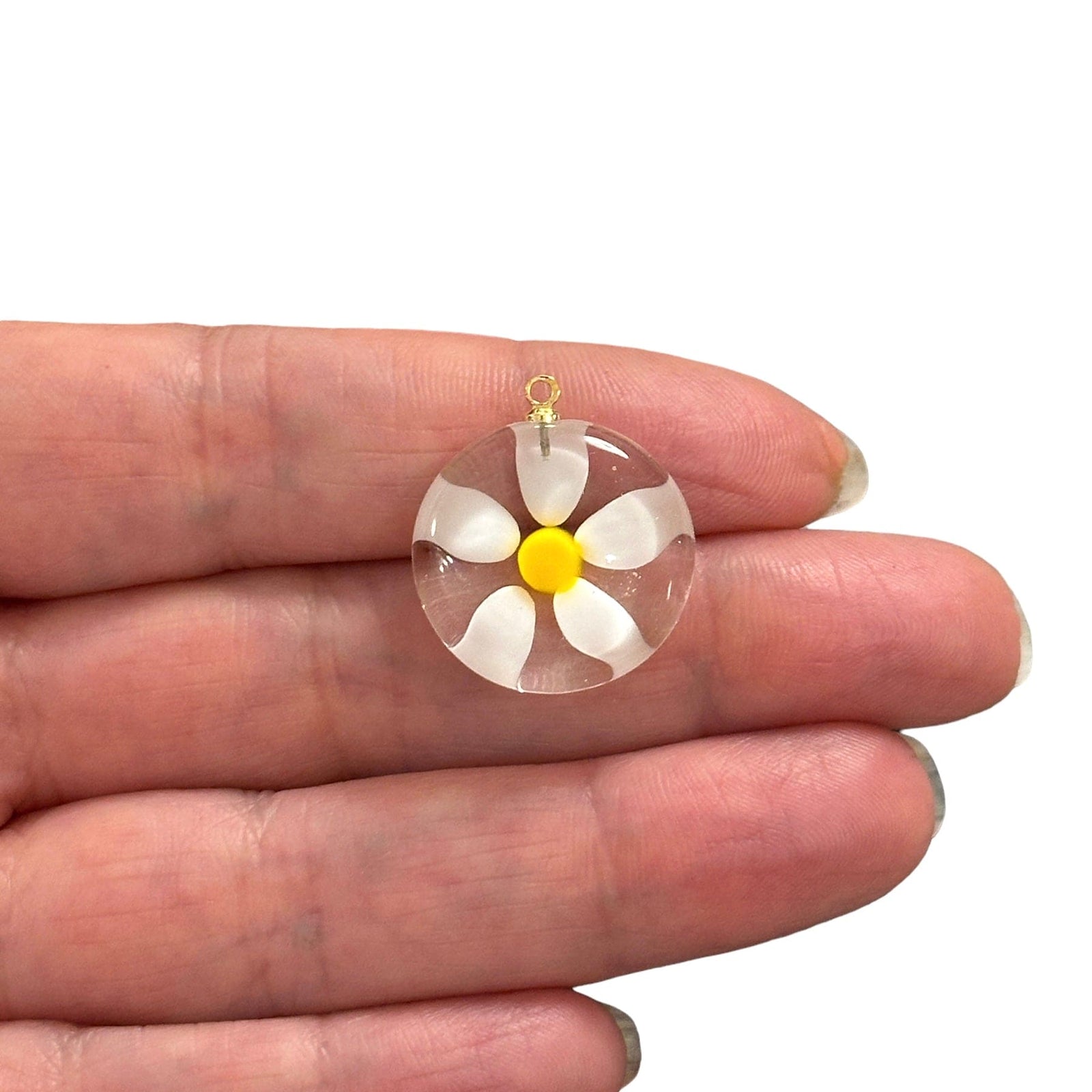 Hand Made Murano Glass Charm With 24Kt Gold Plated Pin