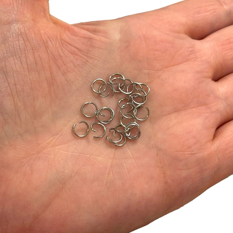 Stainless Steel  6mm Open Jump Rings, 10 pcs in a pack