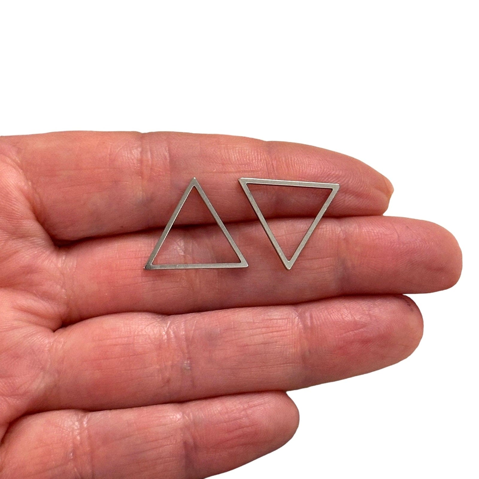Stainless Steel 18mm Triangle Connector Charms