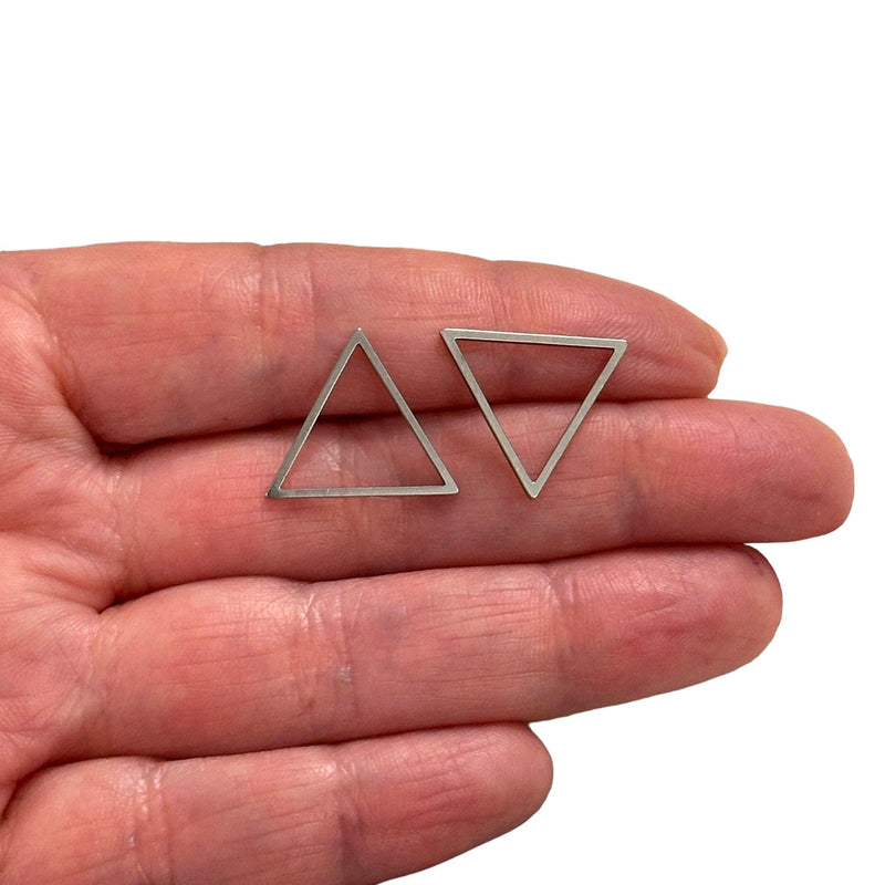 Stainless Steel 18mm Triangle Connector Charms