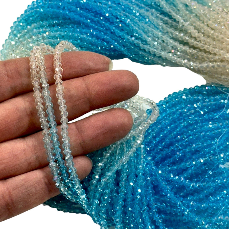 2mm Crystal rondelle beads strand 170 pcs, PBC2C100