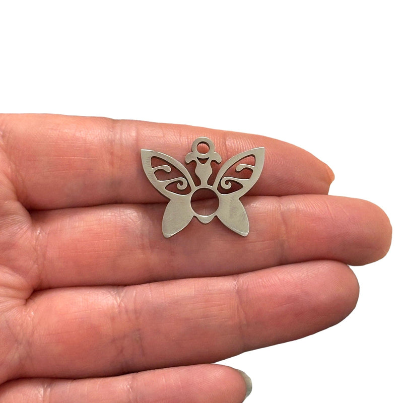 Stainless Steel Butterfly Charm