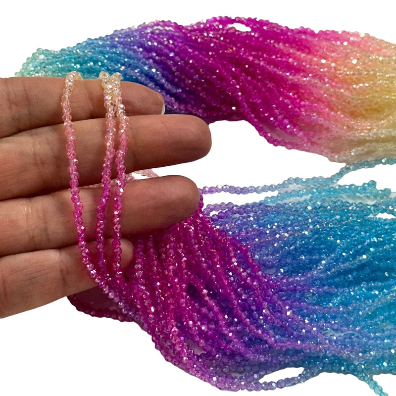 2mm Crystal rondelle beads strand 170 pcs, PBC2C96