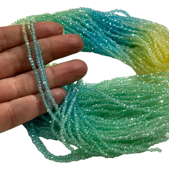 1mm Crystal rondelle beads strand 160 pcs, PBC1C72