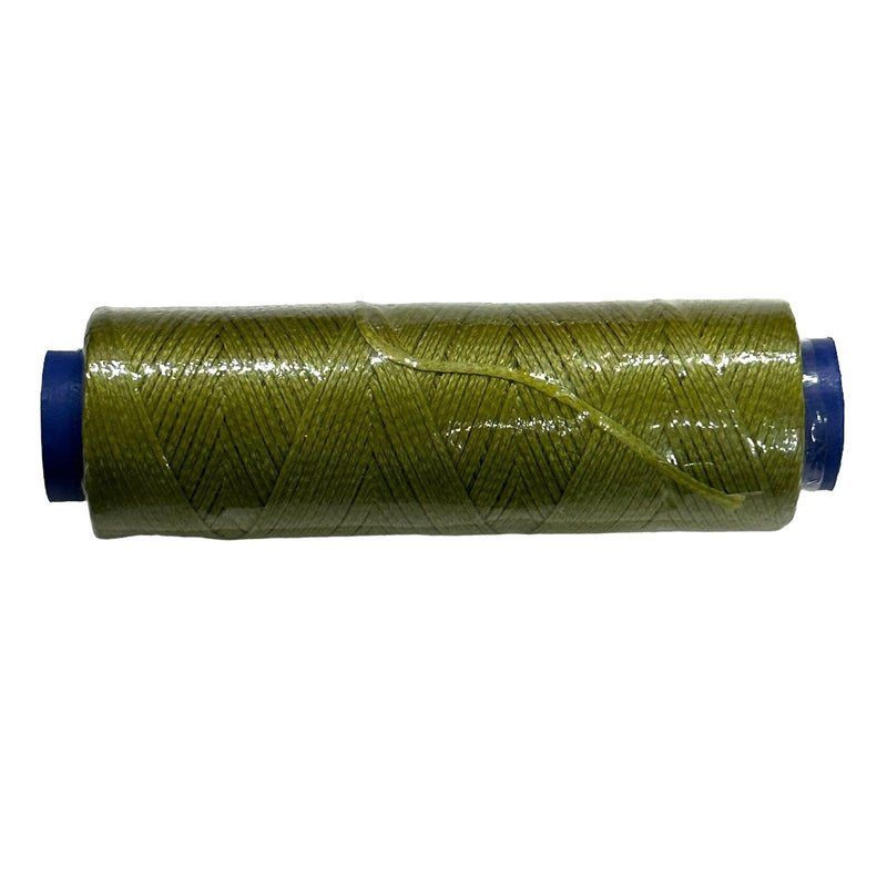 Avocado Green Waxed Cotton Cord - 1mm, 100m Reel