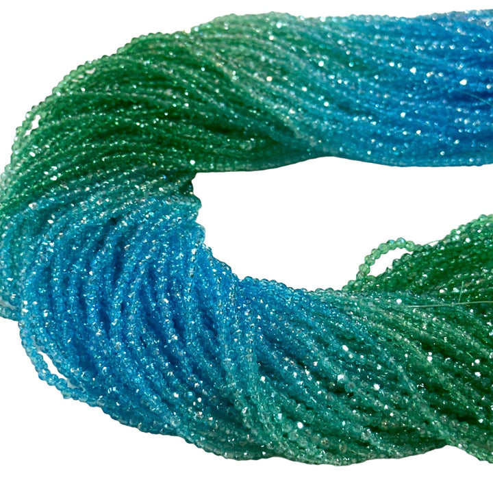 1mm Crystal rondelle beads strand 170 pcs, PBC1C49