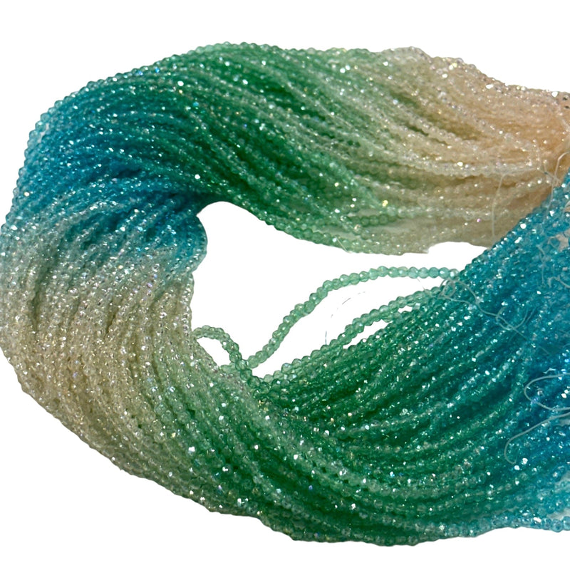 1mm Crystal rondelle beads strand 170 pcs, PBC1C53