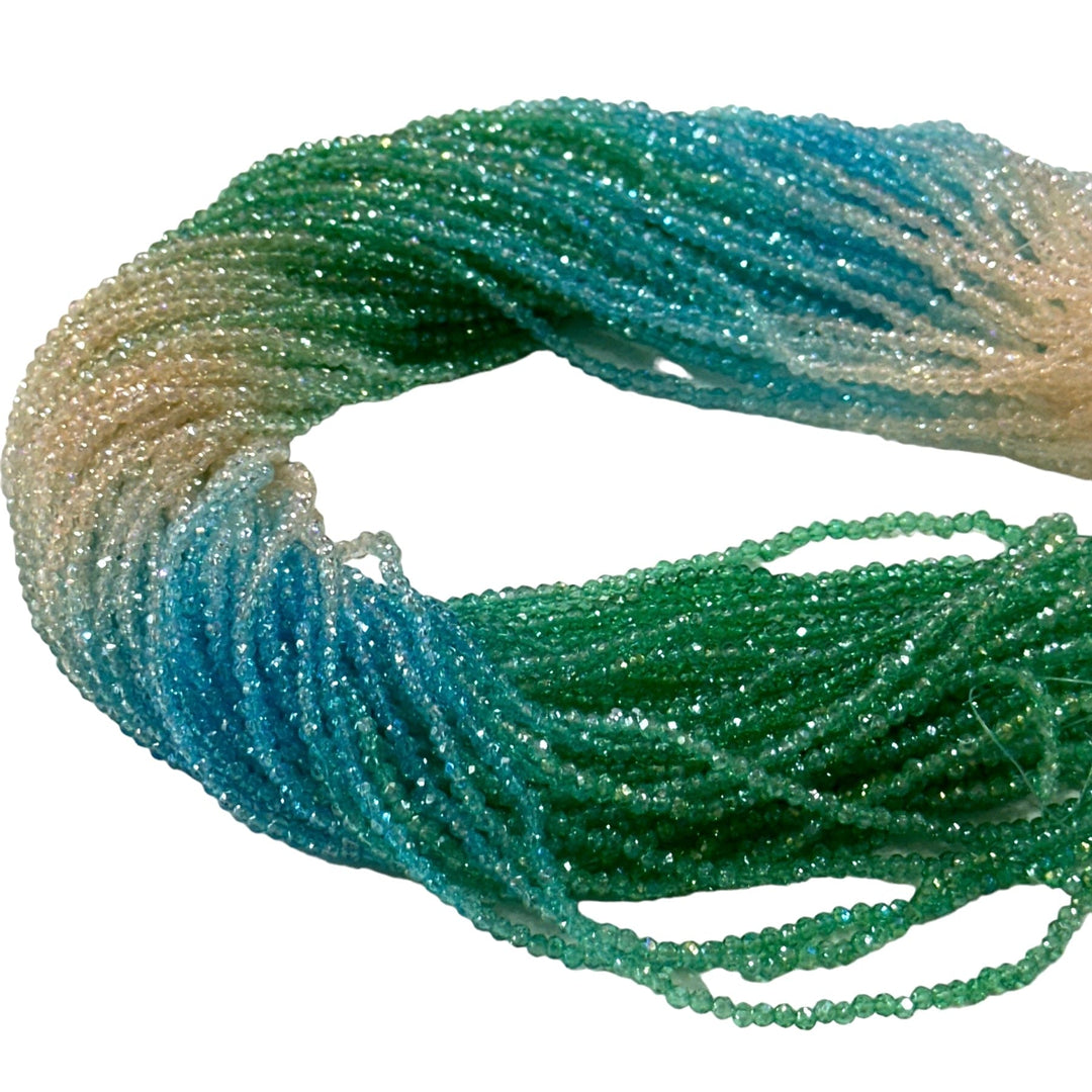 1mm Crystal rondelle beads strand 160 pcs, PBC1C65