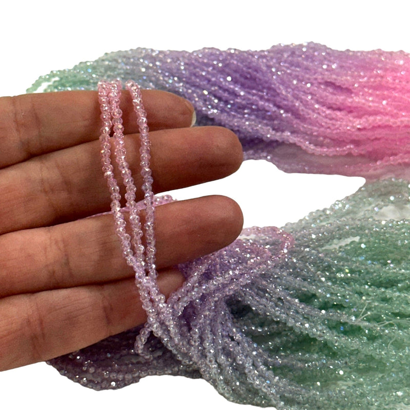 2mm Crystal rondelle beads strand 170 pcs, PBC2C101