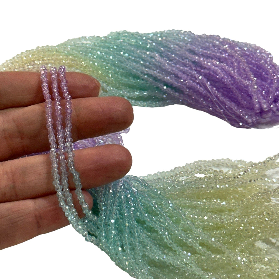 1mm Crystal rondelle beads strand 160 pcs, PBC1C69