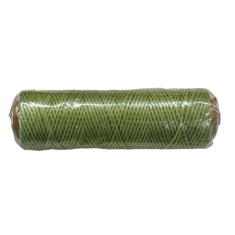 Lt. Green Waxed Cotton Cord - 1mm, 100m Reel