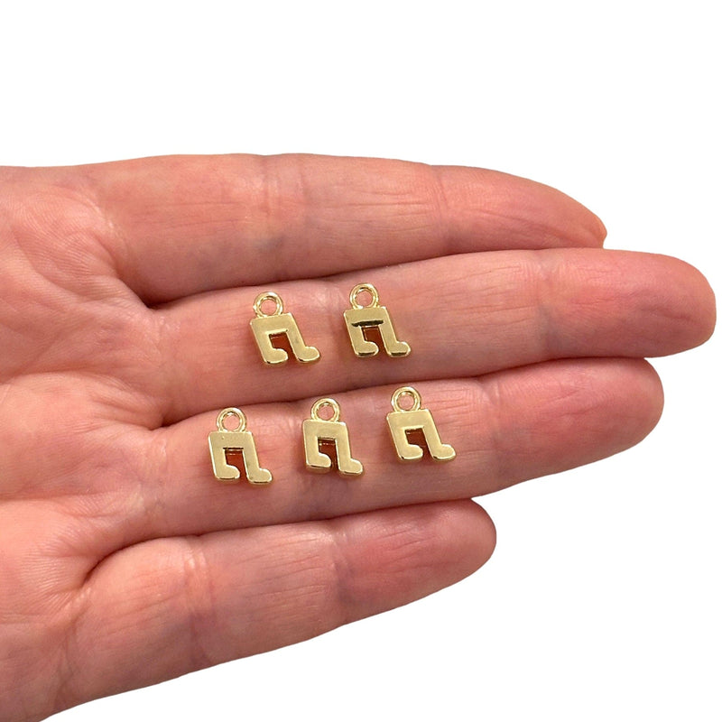 Charmes de trèfle plaqué or 24 carats, 10 pièces dans un paquet