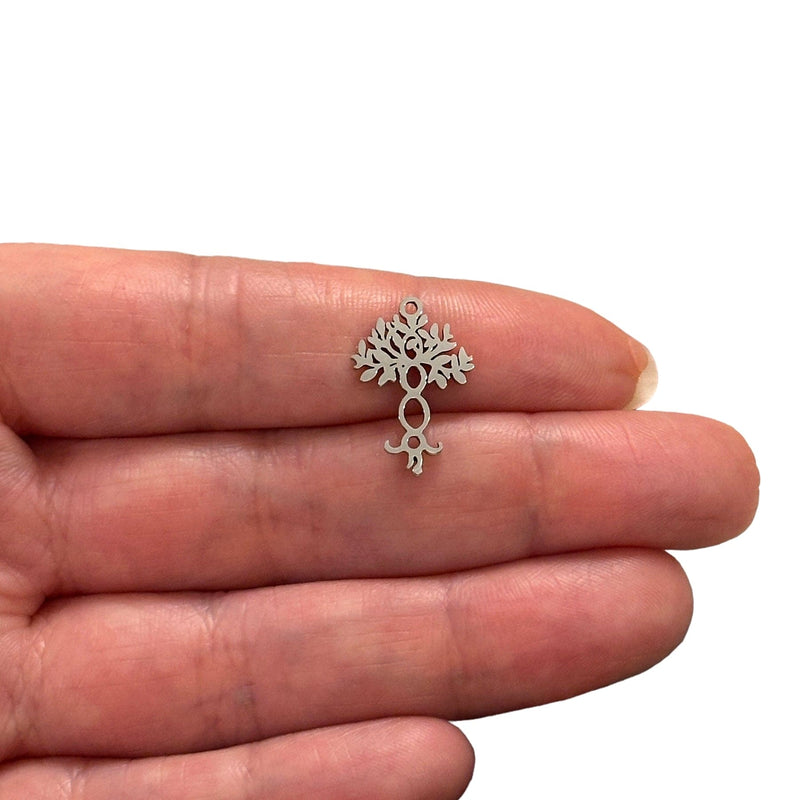 Stainless Steel Tree Of Life Charm