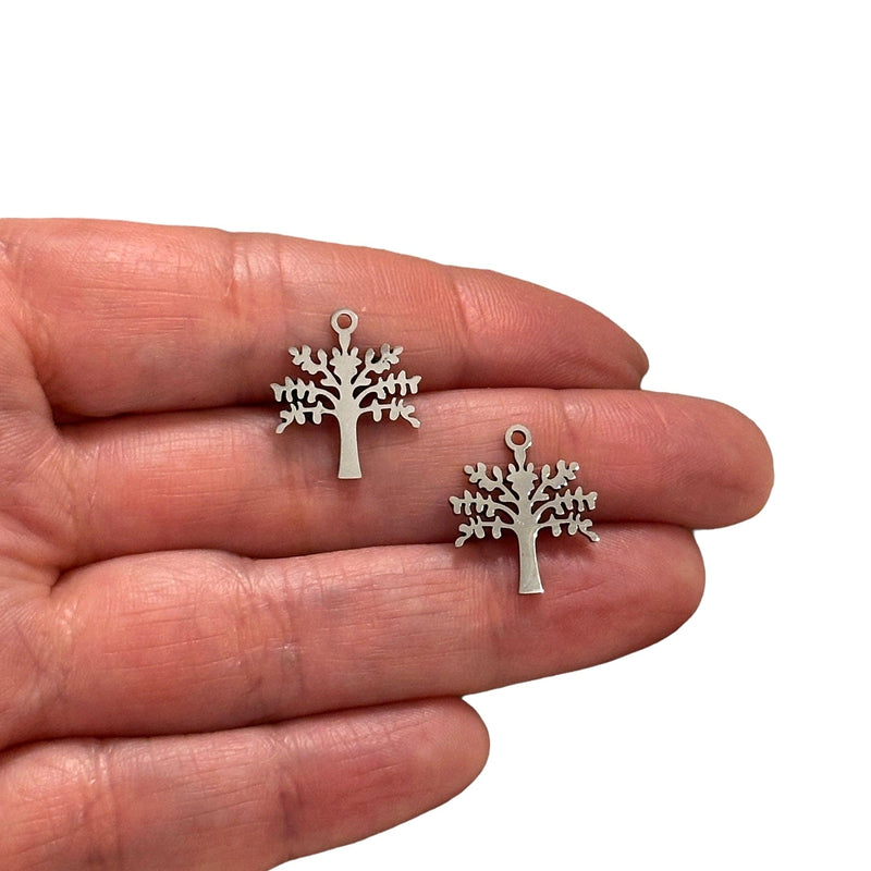 Stainless Steel Tree Of Life Charms, 2 pcs in a pack