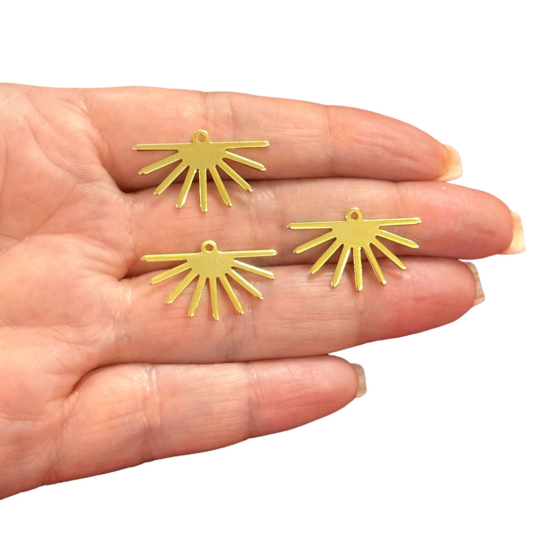 24Kt Gold Plated Sun Charms,3 pcs in a pack