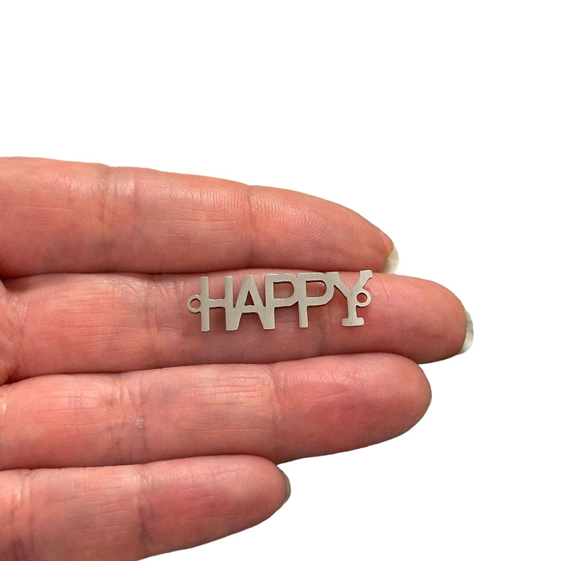 Stainless Steel Happy Connector Charm