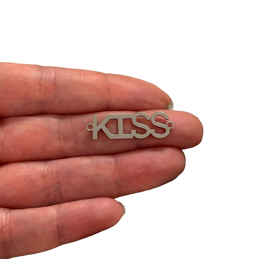 Stainless Steel Kiss Connector Charm