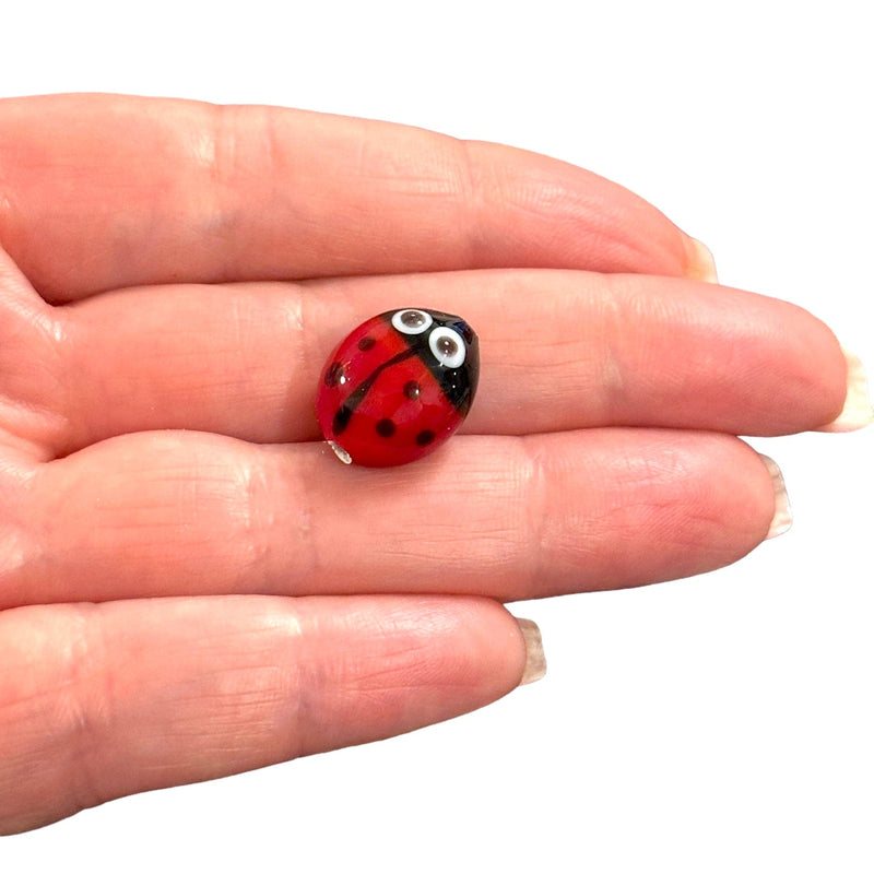 Hand Made Murano Glass Ladybird Charm