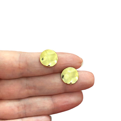 24Kt Gold Plated Brass Stud Earrings, 2 pcs in a pack