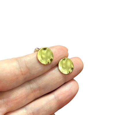 24Kt Gold Plated Brass Stud Earrings, 2 pcs in a pack