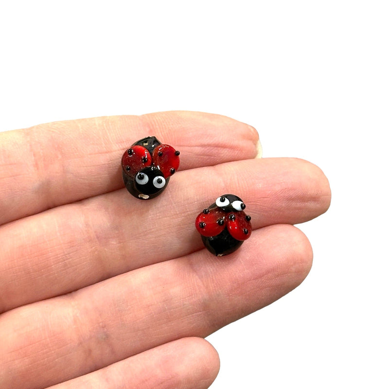 Hand Made Murano Glass Ladybird Charm