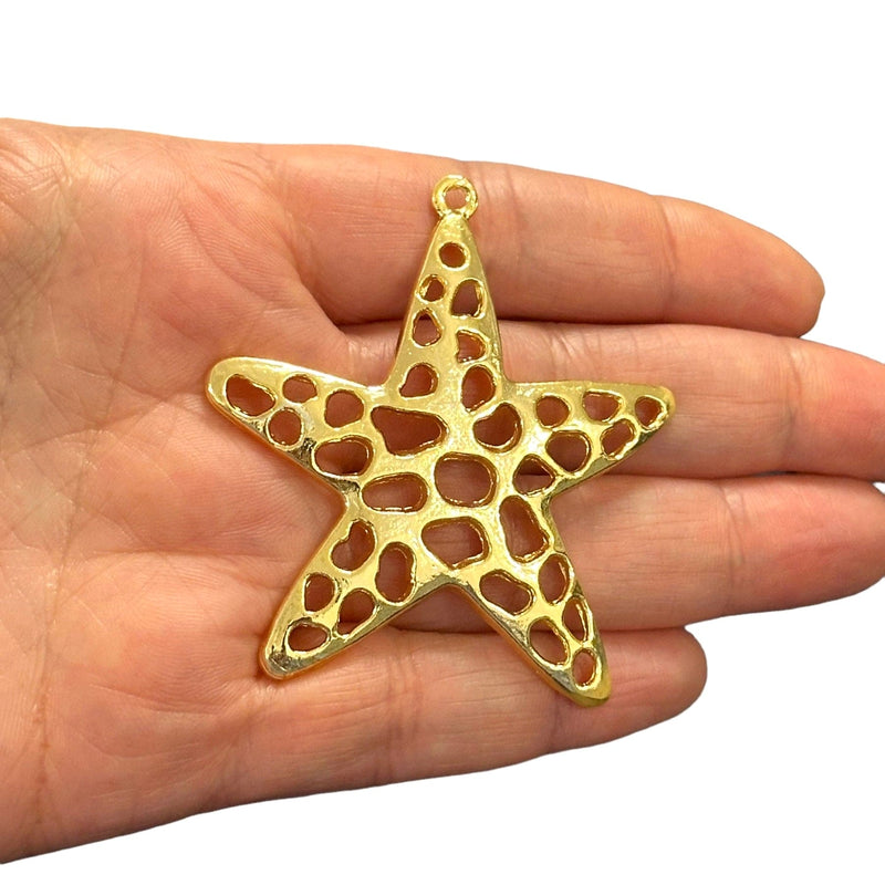 24Kt Gold Plated 58mm Large Star Pendant