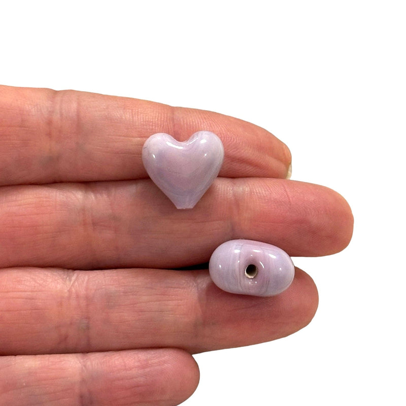 Hand Made Murano Glass Pink Heart Charm
