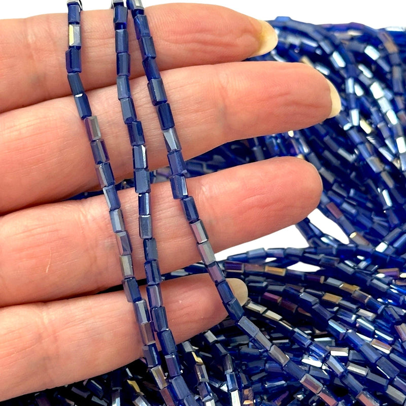 New!!! Crystal Faceted Cuboid Beads,4.5x2.5x2.5mm 95 pcs